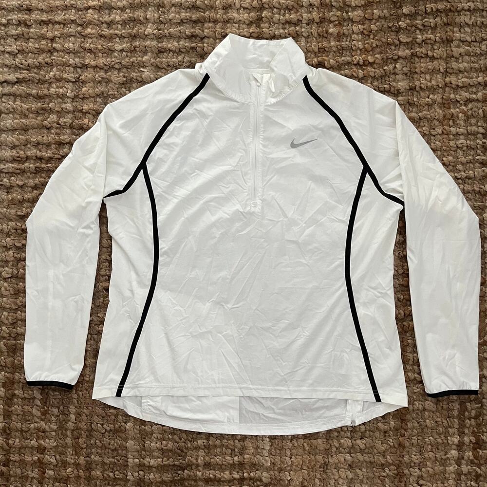 Nike Golf Quarter Zip Pullover White Lightweight Women XL Athleisure NWOT